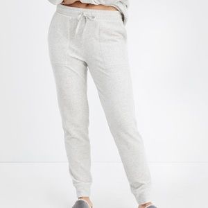 NWT Haven Well Within (Talbots) Light Grey Heather Velour Corduroy Joggers